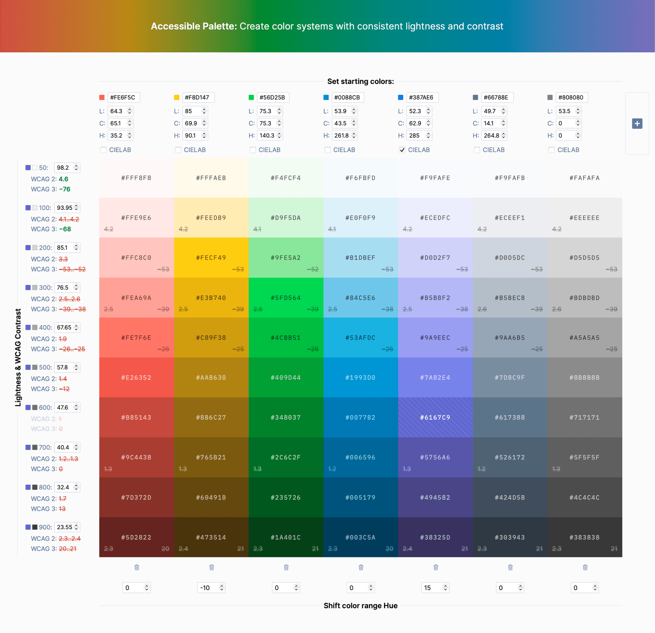 Accessible Palette screenshot