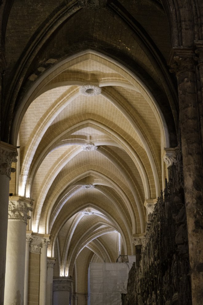 Vaulted ceiling of cathedral
