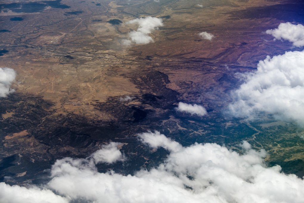 Flying over Arizona