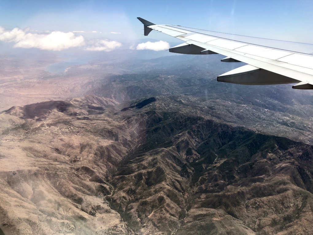 Flying over Arizona